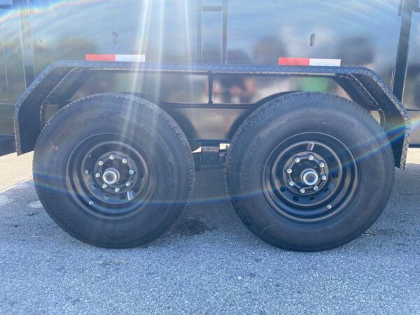 14 Foot Big Tex Heavy Duty Low Profile with Spreader Gate Black Dump Trailer (14LP-14BK6SIRPD) - Image 4